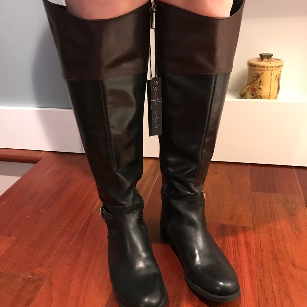 NWT Vince Camuto Kable Wide Calf Riding Boots - 6 - Picture 7 of 7